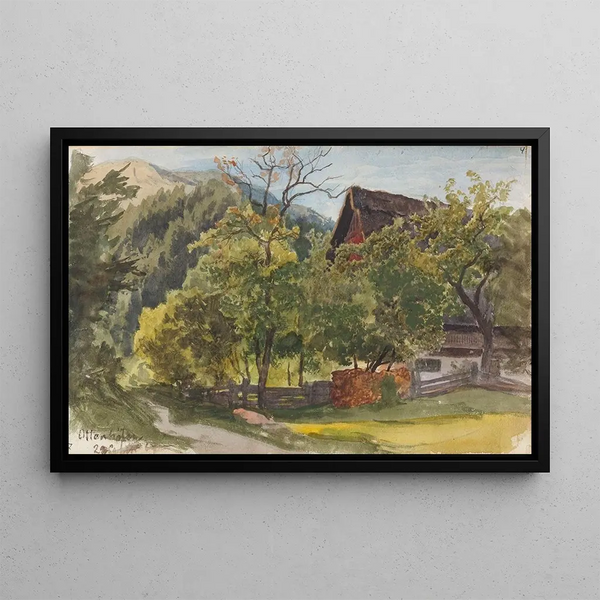 from Ottenhöfen - Hans Gude — framed artwork on a wall