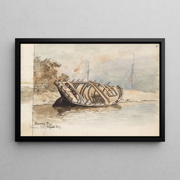 From Sannox Bay, Arran - Hans Gude — framed artwork on a wall
