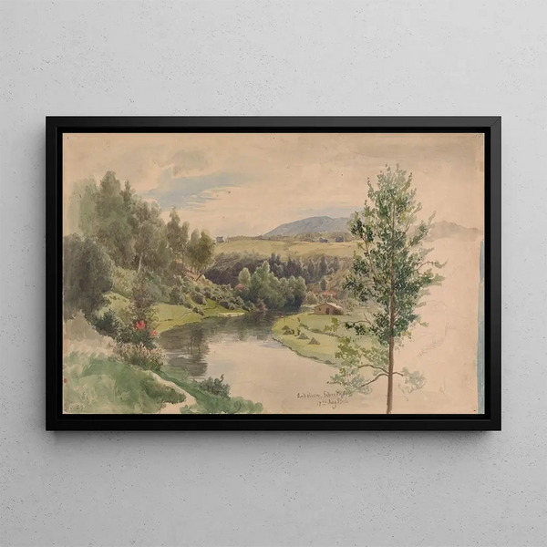 D'Eidsvoll Painting - Hans Gude — framed artwork on a wall
