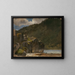 Kvamsy in Sognefjord - Hans Gude — framed artwork on a wall