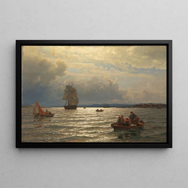 From the Oslo Bay - Hans Gude — framed artwork on a wall
