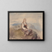 Girl in a Mountain Landscape - Hans Gude — framed artwork on a wall