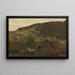 Landscape of Ebersteinburg in Baden - Hans Gude — framed artwork on a wall