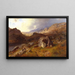 Valley of Lledr in Wales - Hans Gude — framed artwork on a wall