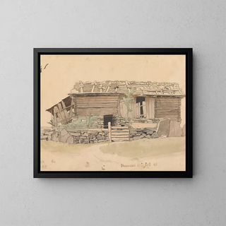 Lève et jardin de Vassenden - Hans Gude — framed artwork on a wall