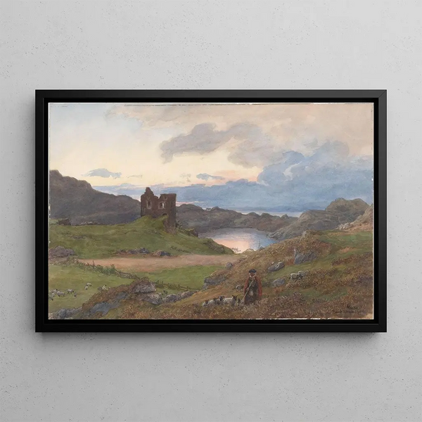 Château de Tarbert Scotland - Hans Gude — framed artwork on a wall