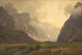 the Troll Peaks in Romsdalen, at the foot of Romsdalshorn on the right - Hans Gude — artwork view