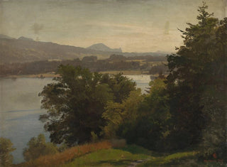 View of Lake Mondsee - Hans Gude — artwork view