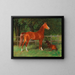 Chestnut tree with a foal in the meadow - Hans Haag — framed artwork on a wall