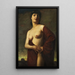 a young woman's semi-nude - Hans Hassenteufel — framed artwork on a wall