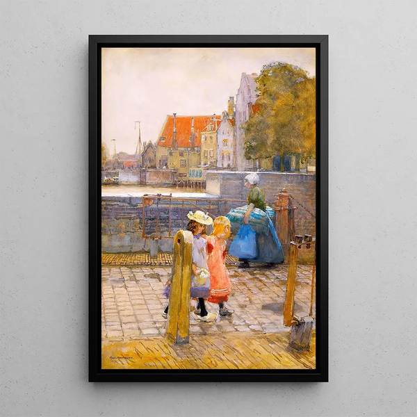 A Corner of Amsterdam - Hans Herrmann — framed artwork on a wall