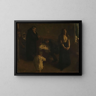 L'enfant mourant - Hans Heyerdahl — framed artwork on a wall