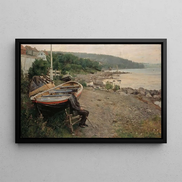View from Særdstrand - Hans Heyerdahl — framed artwork on a wall