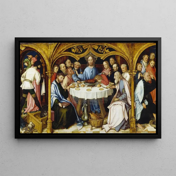 The Last Supper - Hans Holbein the Elder — framed artwork on a wall