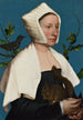 a lady with a squirrel and a starling - Hans Holbein the Younger — artwork view