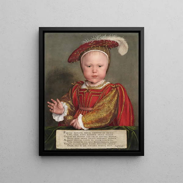 Édouard VI enfant - Hans Holbein le Jeune — framed artwork on a wall