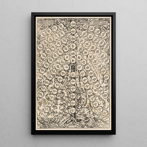 Family Tree - Hans Holbein the Younger — framed artwork on a wall