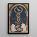 Emblem of the Basel book printer Johann Froben - Hans Holbein the Younger — framed artwork on a wall