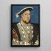 Portrait of Henry VIII - Hans Holbein the Younger — framed artwork on a wall