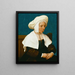 Portrait of a Woman - Hans Holbein the Younger — framed artwork on a wall