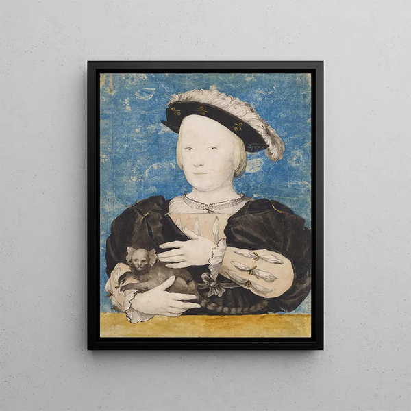 Portrait of a Boy with a Marmoset - Hans Holbein the Younger — framed artwork on a wall