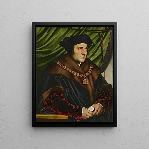 Sir Thomas More - Hans Holbein the Younger — framed artwork on a wall