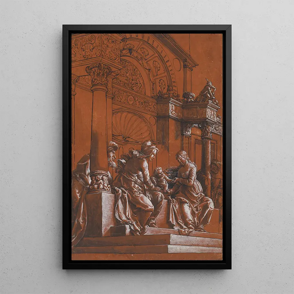 La Sainte Famille - Hans Holbein le Jeune — framed artwork on a wall