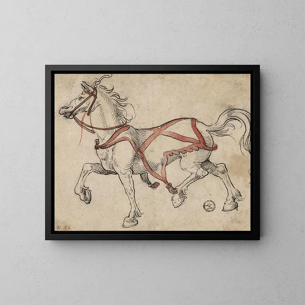 Draft Horse - Hans Holbein the Younger — framed artwork on a wall
