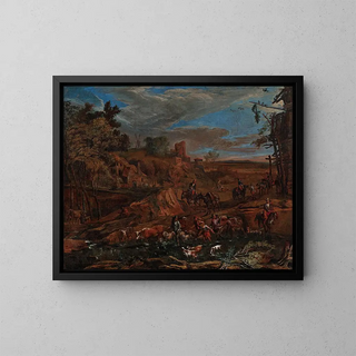 Autumn Landscape - Hans Johann Baptist Graf — framed artwork on a wall