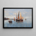 Bateaux de pêche - Hans Johann Wagner — framed artwork on a wall