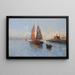 Fishing Boats II - Hans Johann Wagner — framed artwork on a wall