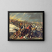 Combat with the Amazons - Hans Jordaens the Elder — framed artwork on a wall
