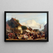 A Market Day in Fredericia - Hans Jürgen Hammer — framed artwork on a wall