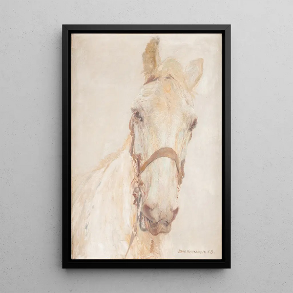 White Horse - Hans Kohlschein — framed artwork on a wall