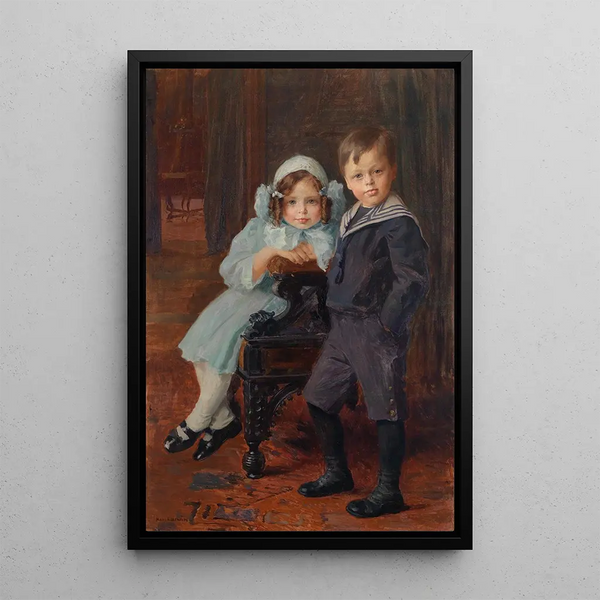 Brothers and Sisters - Hans Larwin — framed artwork on a wall
