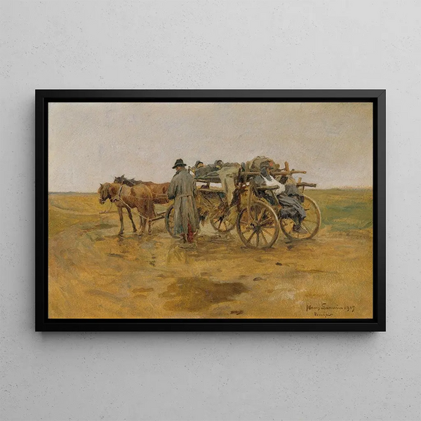 Transport de blessés - Hans Larwin — framed artwork on a wall