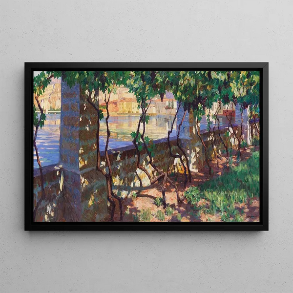 Pergola du Café Paradiso à Torbole - Hans Lietzmann — framed artwork on a wall