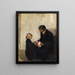 Mother with Child and Doll - Hans Looschen — framed artwork on a wall