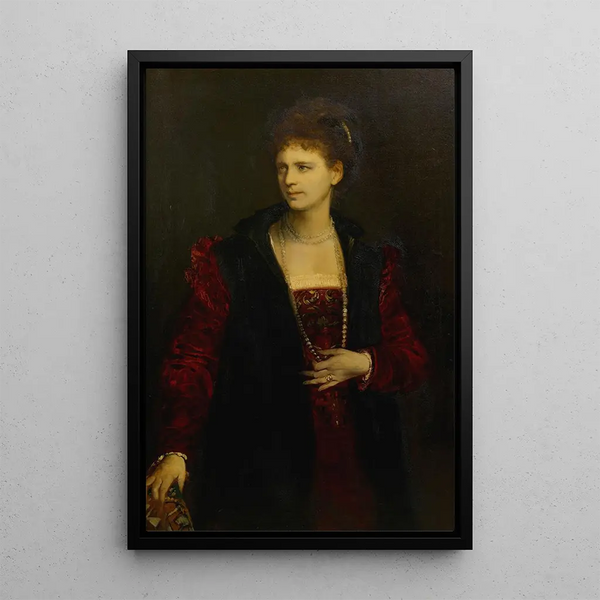 Zerline Gabillon actress - Hans Makart — framed artwork on a wall