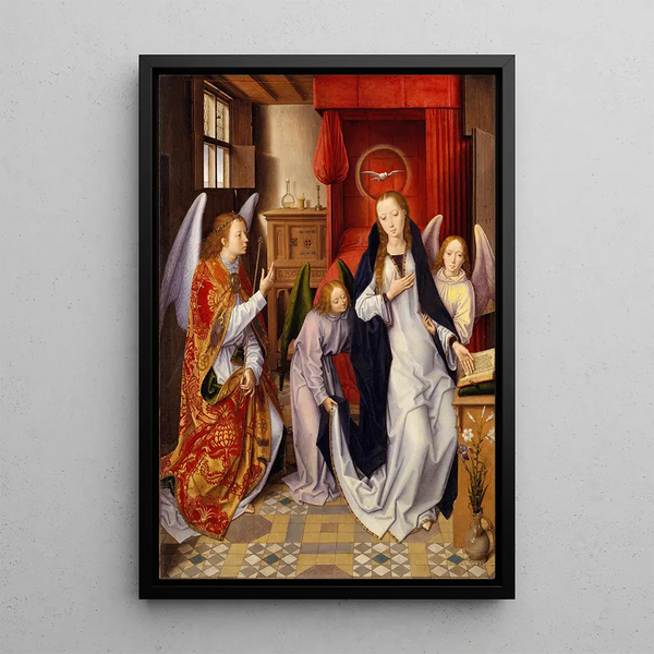 L'Annonciation - Hans Memling — framed artwork on a wall