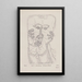 Apparition aérienne Hallucination Crayon - Hans Prinzhorn — framed artwork on a wall