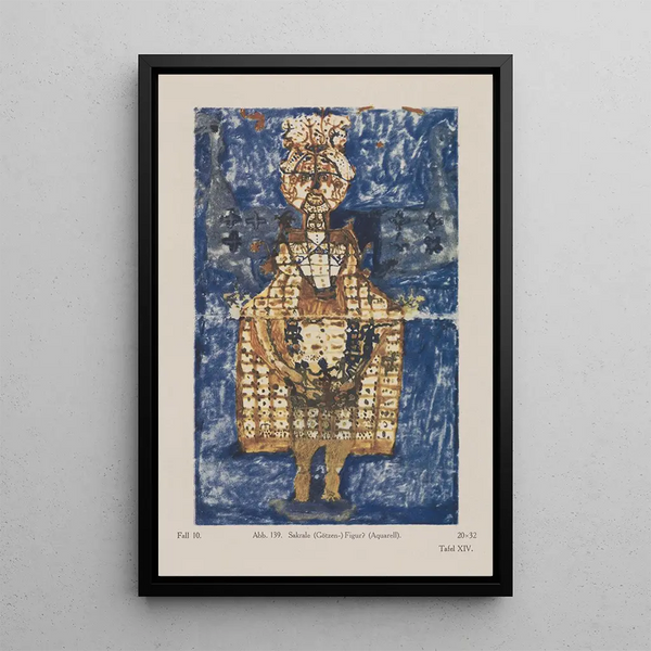 Sacred Figure Idolatrous - Hans Prinzhorn — framed artwork on a wall