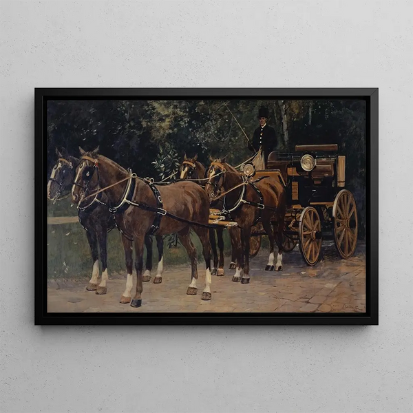 A four-horse team - Hans Sandreuter — framed artwork on a wall
