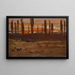 Small landscape painting with evening ambiance - Hans Sandreuter — framed artwork on a wall