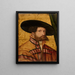 Portrait of a man with a hat - Hans Schäufelein the Elder — framed artwork on a wall