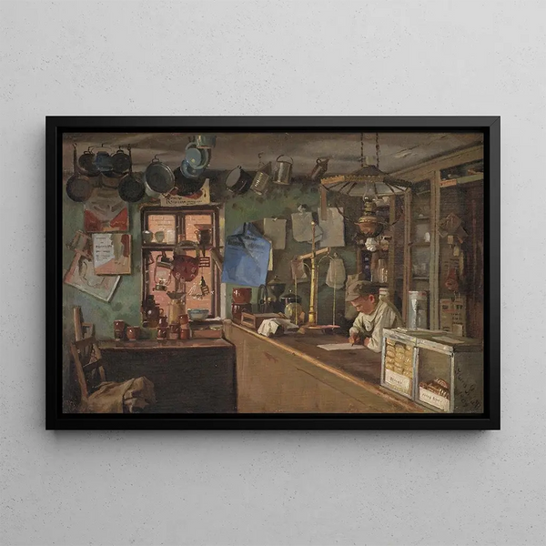 a rural grocer - Hans Smidth — framed artwork on a wall