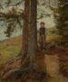 Farm boy at the edge of the forest - Hans Thoma — artwork view