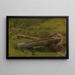 Trunk of a tree as a drinking trough - Hans Thoma — framed artwork on a wall