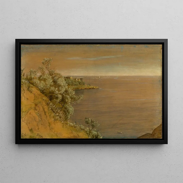 Near Lerici in the Gulf of La Spezia - Hans Thoma — framed artwork on a wall
