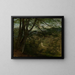 View through trees and bushes over the valley - Hans Thoma — framed artwork on a wall